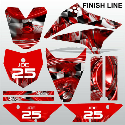 Kawasaki KLX 110 2010-2017 FINISH LINE motocross decals race stripe MX graphics