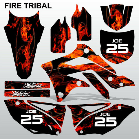 Kawasaki KXF 450 2012-2014 FIRE TRIBAL race motocross decals set MX graphics kit