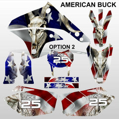 Kawasaki KLX 450 2008-2012 AMERICAN BUCK motocross decals set MX graphics stripe