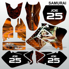 Suzuki RM 125-250 2001-2009 SAMURAI motocross racing decals set MX graphics kit