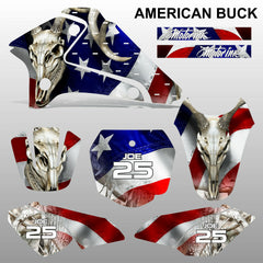 SUZUKI DRZ 125 2001-2007 AMERICAN BUCK motocross racing decals set MX graphics