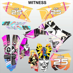 SUZUKI RMZ 450 2018-2021 WITNESS motocross racing decals set MX graphics kit