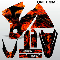 KTM EXC 1998-2000 FIRE TRIBAL race motocross decals set MX graphics stripe kit