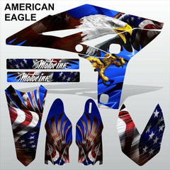 Yamaha YZF 250 2010-2012 AMERICAN EAGLE motocross racing decals set MX graphics