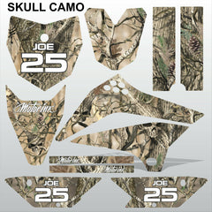 Kawasaki KLX 110 2010-2017 SKULL CAMO motocross racing decals set MX graphics