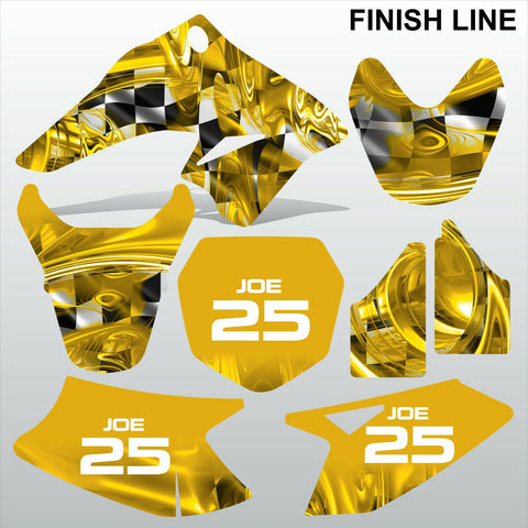 SUZUKI DRZ 70 FINISH LINE motocross racing decals stripe set MX graphics kit