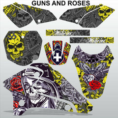 SUZUKI DRZ 125 2001-2007 GUNS AND ROSES motocross racing decals set MX graphics