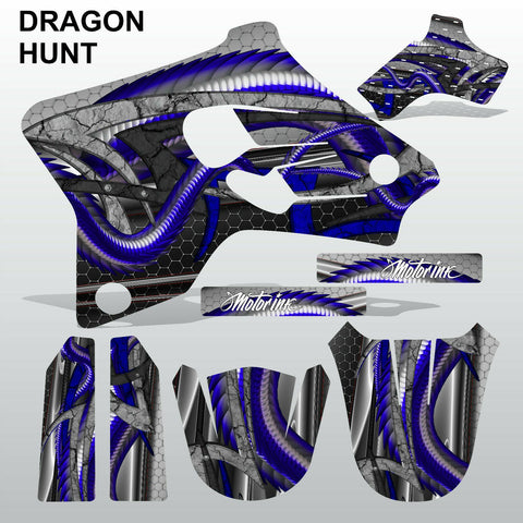 Yamaha YZ 80 1993-2001 DRAGON HUNT motocross racing decals set MX graphics kit