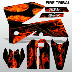 KTM EXC 2005-2007 FIRE TRIBAL race motocross decals stripes set MX graphics kit