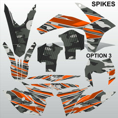 KTM EXC 2012 2013 XC 2011 SPIKES motocross racing decals set MX graphics stripes