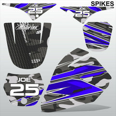 Yamaha PW80 SPIKES motocross racing decals set MX graphics stripes kit