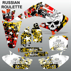 Honda CR125 CR250 2002-2007 RUSSIAN ROULLETE motocross decals set MX graphics