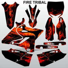 Yamaha YZ 125 250 2015-2017 FIRE TRIBAL motocross racing decals MX graphics kit