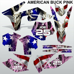 KTM SXF 2011-2012 AMERICAN BUCK PINK motocross racing decals set MX graphics kit