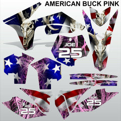 KTM SX 2011 2012 AMERICAN BUCK PINK motocross racing decals set MX graphics kit