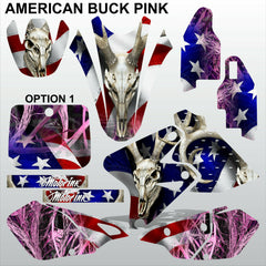 SUZUKI DRZ 400 2002-2020 AMERICAN BUCK PINK motocross decals set MX graphics kit