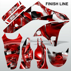 Kawasaki KXF 250 2006-2008 FINISH LINE motocross race decals set MX graphics kit