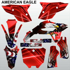 HONDA CRF 450R 2021 AMERICAN EAGLE motocross racing decals set MX graphics kit