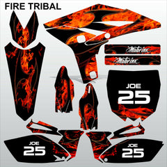 Yamaha YZF 250 2010-2012 FIRE TRIBAL motocross race decals set MX graphics kit