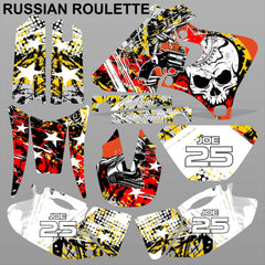 Yamaha YZF 250 400 426 1998-2002 RUSSIAN ROULETTE motocross decals  MX graphics