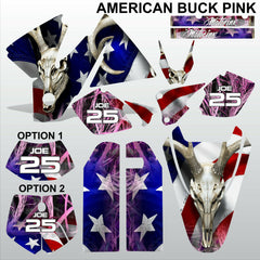 KTM EXC 1998-2000 AMERICAN BUCK PINK motocross racing decals set MX graphics kit