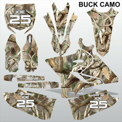 Yamaha YZ 125 250 2015-2017 BUCK CAMO motocross racing decals set MX graphics