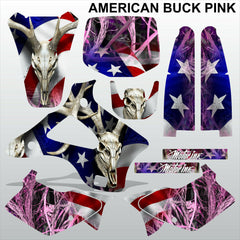 Kawasaki KX125-250 1994-1998 AMERICAN BUCK PINK motocross racing decals set MX