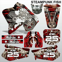 Honda CR125 CR250 95-97 STEAMPUNK FISH motocross decals racing MX graphics kit