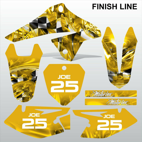 SUZUKI DRZ 125 2008-2019 FINISH LINE motocross racing decals set MX graphics kit