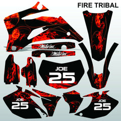 Yamaha WR 250F 2007-2013 FIRE TRIBAL motocross race decals set MX graphics kit