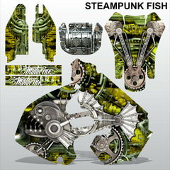 Suzuki RM 125-250 1999 2000 STEAMPUNK FISH motocross racing decals MX graphics