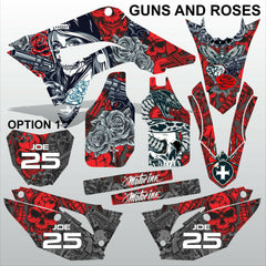 HONDA CR 250 450 2018-2021 GUNS AND ROSE motocross racing decals set MX graphics