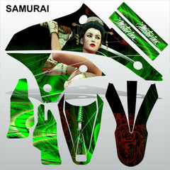 Kawasaki KLX 450 2008-2012 SAMURAI motocross decals set MX graphics stripe kit