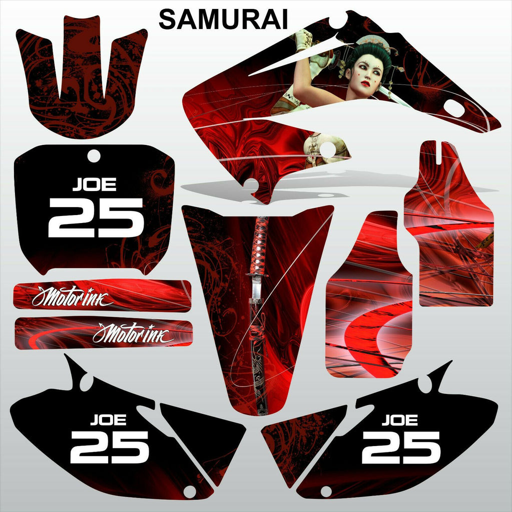 Honda CR125 CR250 2002-2007 SAMURAI motocross racing decals set MX graphics kit