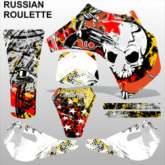 ТМ RACING 50 RUSSIAN ROULETTE motocross racing decals set MX graphics stripes