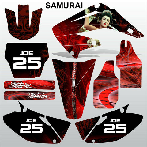 Honda CR125 CR250 2008-2012 SAMURAI motocross racing decals set MX graphics kit