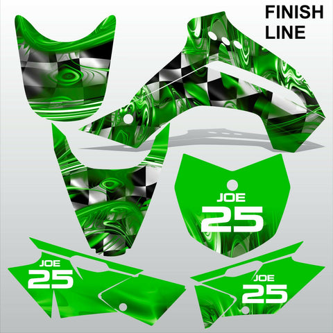 Kawasaki KLX 140 2015 GREEN FINISH LINE motocross decals set stripe MX graphics