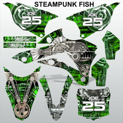 Kawasaki KX 85-100 2014-2015 STEAMPUNK FISH motocross racing decals MX graphics