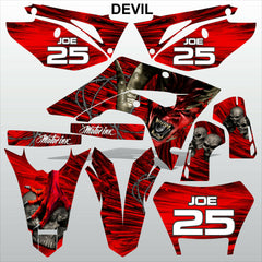 Honda CRF 450X 2018-2021 DEVIL motocross racing decals set MX graphics kit