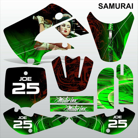 Kawasaki KLX110 2000-2009 SAMURAI motocross racing decals MX graphics stripes