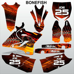 Yamaha YZ 125 250 2015-2017 BONEFISH motocross racing decals set MX graphics kit