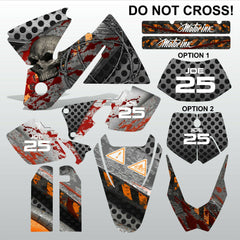 KTM EXC 1998-2000 DO NOT CROSS motocross decals set MX graphics stripe kit