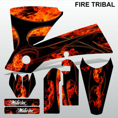 KTM EXC 2004 FIRE TRIBAL  motocross decals racing stripes set MX graphics kit