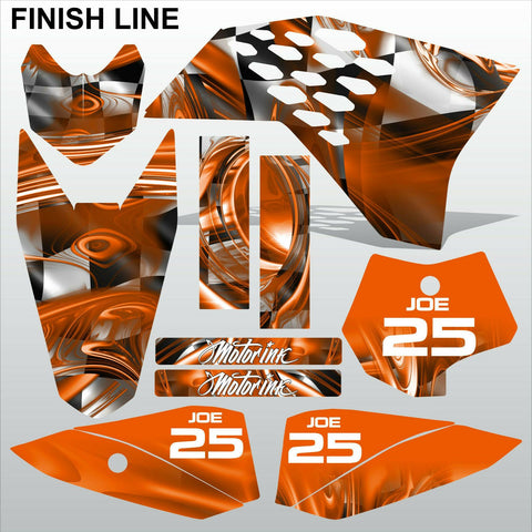 KTM SX 50 2009-2013 FINISH LINE motocross racing decals stripe MX graphics kit