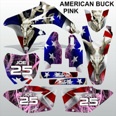 SUZUKI RMZ 450 2008-2017 AMERICAN BUCK PINK motocross decals set MX graphics kit