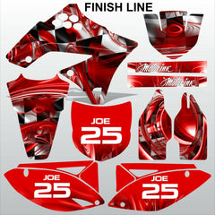 Kawasaki KXF 250 2009-2012 FINISH LINE motocross race decals set MX graphics kit