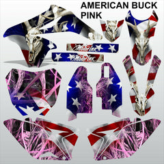 SUZUKI RMZ 250 2010-2018 AMERICAN BUCK PINK motocross decals set MX graphics kit