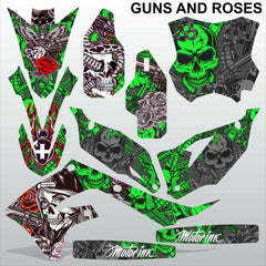 Kawasaki KXF 450 2019 GUNS AND ROSES motocross racing decals set MX graphics kit