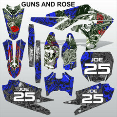 Yamaha YZF 450 2018-2021 GUNS AND ROSES motocross racing decals set MX graphics