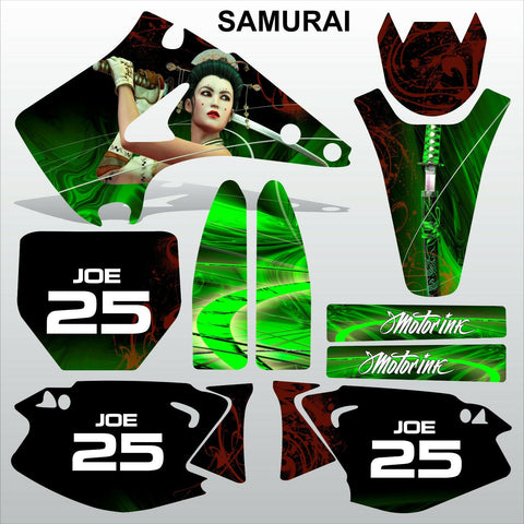 Kawasaki KX 125-250 2003-2009 SAMURAI motocross racing decals set MX graphics